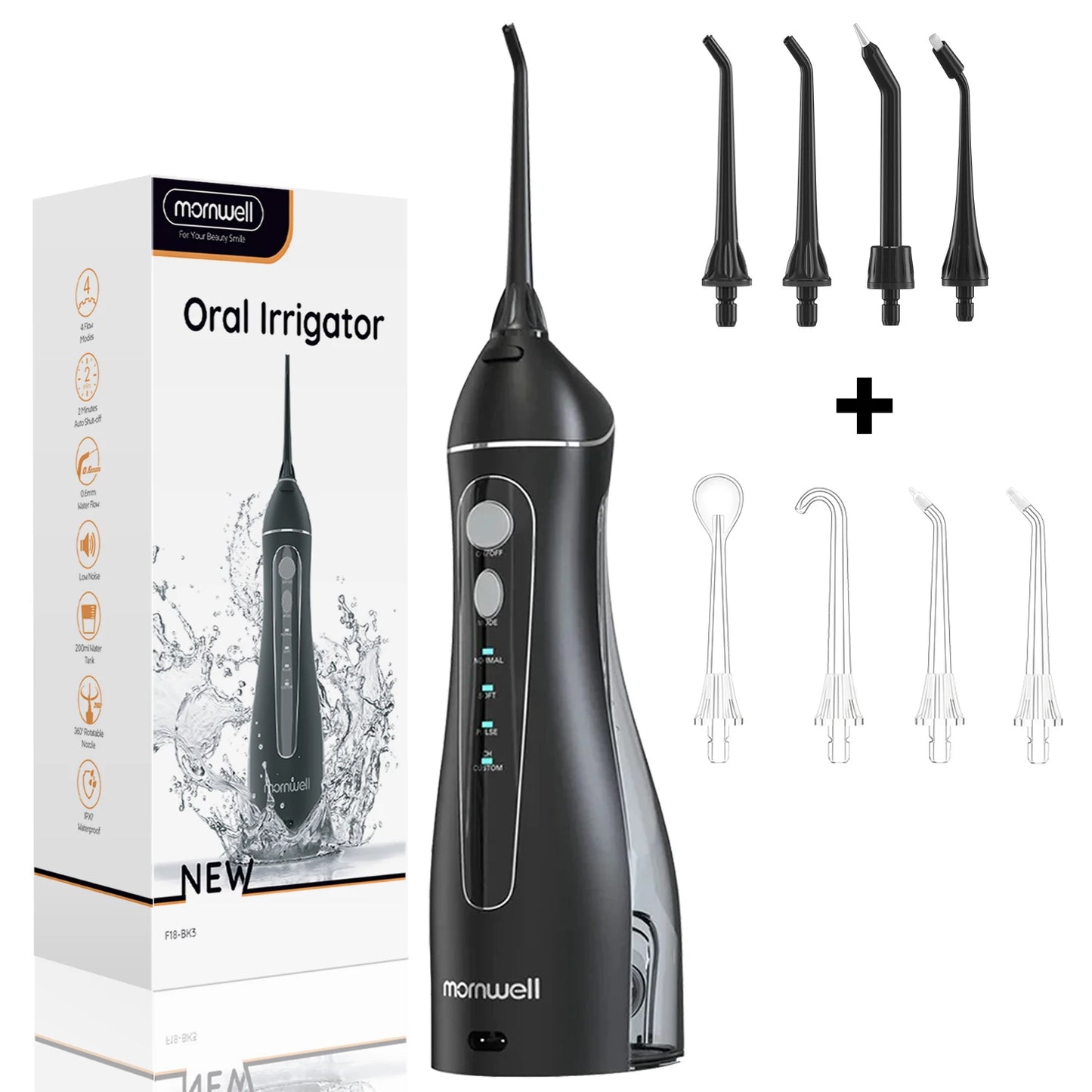 Cordless Water Flosser – 4 Modes, USB Rechargeable, IPX7 Waterproof
